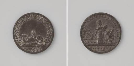 German satirical medal on the bombardment of French coastal towns, 1694