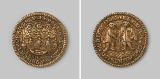 Guild medal (presentation medal) of the Button-Makers and Trim-Makers' Guild of The Hague, 1711