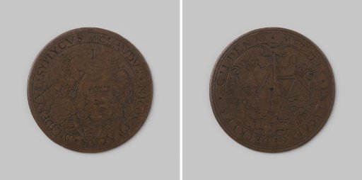 Presentation medal of the Masons, Tilers and Plumbers' Guild of Middelburg, 1607