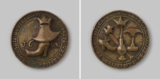 Attendance medal of the Shoemakers', Tanners' and Leather Dealers' Guild in Middelburg, 1662