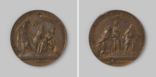 Satirical medal on Empress Maria Theresa of Austria 1742