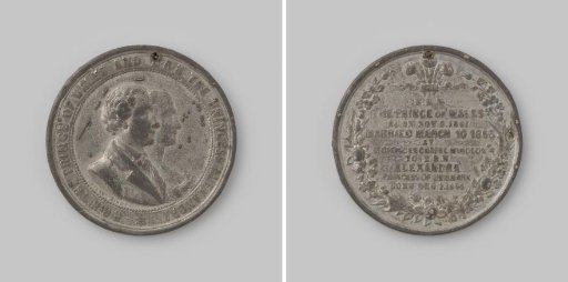 English medal on the marriage of the Prince of Wales with Alexandra of Denmark 1863