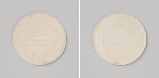 Royal reward medal for administering the most free smallpox vaccinations, in the name of C. Pastoor 1822