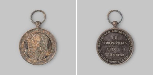 Prize medal of the Association of Dutch Sharpshooters, The Hague, 1893, Salvo shooting, third prize