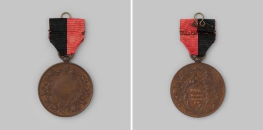 Prize medal (trade medal) offered by the section General van Merle of the Bond of Former Non-Commissioned Officers in Haarlem, won by the Amsterdam section of the Nederlandsche Schutterij Kaderbond, eleventh prize