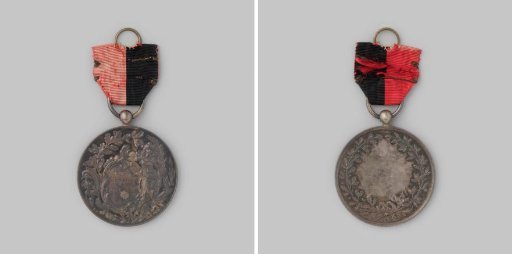 Prize medal (trade medal) offered by the section General van Merle, Bond of Former Non-Commissioned Officers in Haarlem, won by the Amsterdam section of the Nederlandsche Schutterij Kaderbond