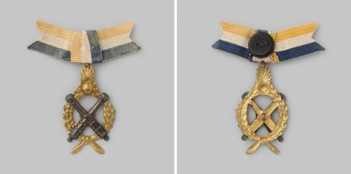 Badge of the Non-Commissioned Officers Association Nut en Genoegen of the Artillery Civic Guard in Amsterdam