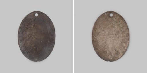 Oval distinction plate engraved with 'By Art Merited' for A. Huurman, Company No. 1