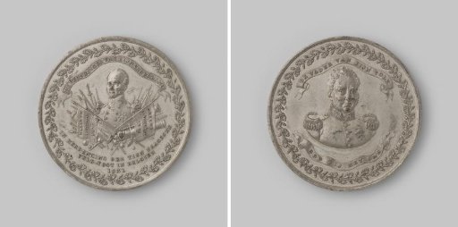 Medal of honour on King Willem I, commander-in-chief of the Ten Days' Campaign