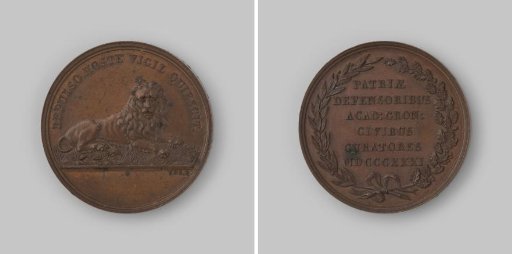 Commemorative medal presented by the curators of the Groningen Academy to the Groningen and Franeker students