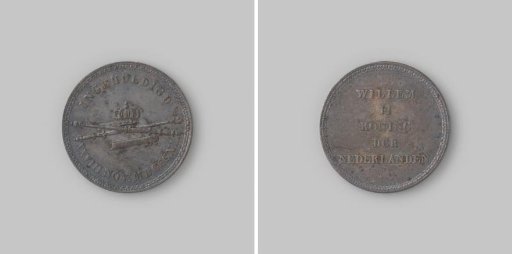 Commemorative medal distributed on the inauguration of Willem II