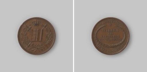 Commemorative medal distributed on the inauguration of Willem III
