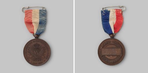 Strike of a prize medal (personnel medal) of the Dutch Militia Cadre Union