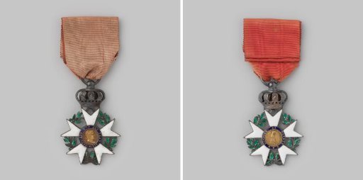 Knight's Cross of the Legion of Honour, awarded to Major-General F.N.L. Aberson, commander of the Civic Guard of Amsterdam for participation in 17 campaigns