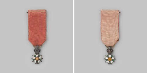 Knight's Cross of the Legion of Honour, awarded to Major-General F.N.L. Aberson, commander of the Civic Guard of Amsterdam for participation in 17 campaigns