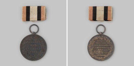 Medal of Honour for the marksmen at the siege of Naarden, worn by G.C.R.R. van Brienen, colonel-commandant of the Civic Guard of Amsterdam