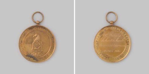 Prize medal of the Association for Public Amusements, the Shooting Association Sint Sebastiaan and the Sharpshooters Association J.Pz Coen, awarded to the Schietschool Civic Guard Amsterdam, first prize for Individual shooting