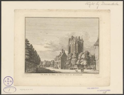 The Market, the Town hall and Church in Wyk te Duurstede