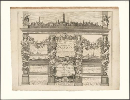 Coat of Arms Map of Utrecht (Lower Part)