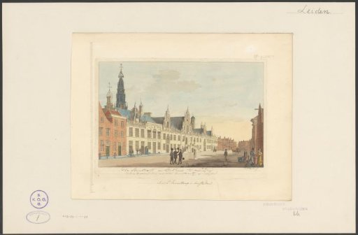 Breestraat in Leiden, ca. 1825