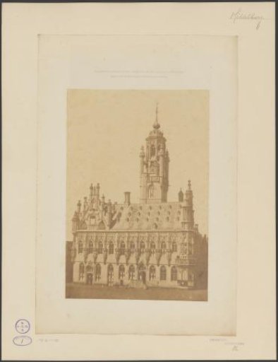 Photographic image of the facade of the town hall in Middelburg