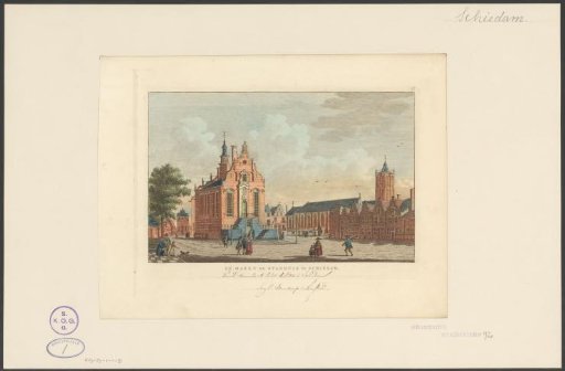 The Market and Town hall in Schiedam