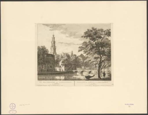 View of the Westerkerk and Westerhal, seen from the Keizersgracht