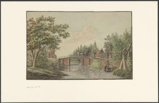 Sleigh driving over a bridge
