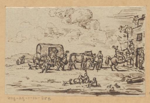 Carriage Arriving at a House