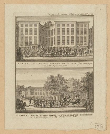 Inhaling of the Prince and Princess of Orange, 1787