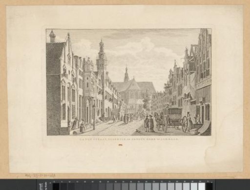 View of the Lange Straat, Town Hall and Great Church in Alkmaar