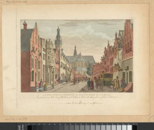 View of the Lange Straat, Town Hall and Great Church in Alkmaar