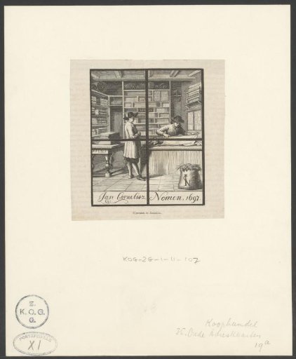 Shop of Jan Cornelisz. Nomen in 1697