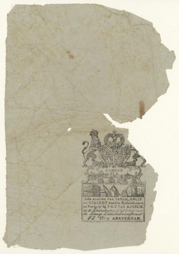Packaging of tobacco and cigars by J.G.C. van Rossum