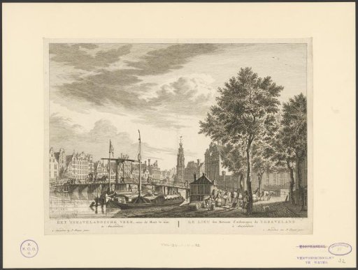 View of the Munttoren in Amsterdam, Seen from the 's-Gravelandse Ferry