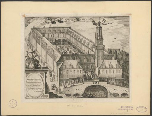 Bird's-eye View of the Exchange of Hendrik de Keyser in Amsterdam, before 1668