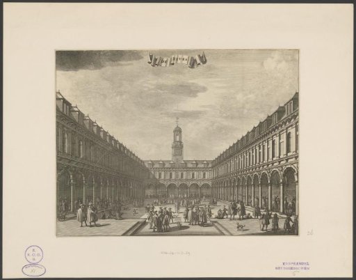 View of the courtyard of the Beurs of Hendrik de Keyser in Amsterdam