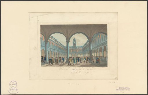 View of the courtyard of the Beurs of Hendrick de Keyser in Amsterdam