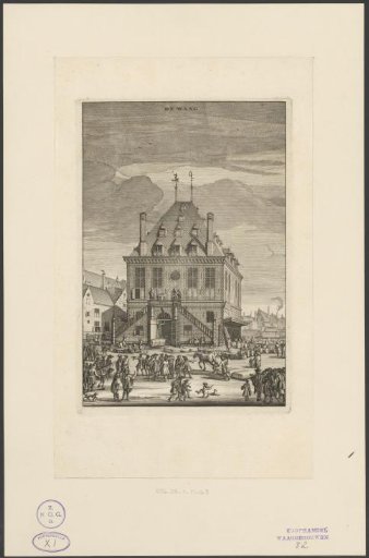 View of the Waag on the Dam in Amsterdam