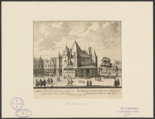 View of the Waag on the Nieuwmarkt in Amsterdam