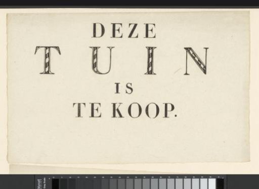 Announcement of a garden for sale