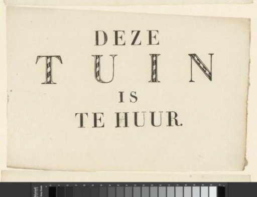 Announcement of a garden for rent