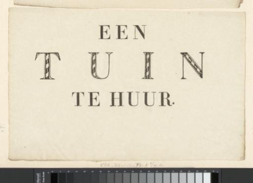 Announcement of a garden for rent