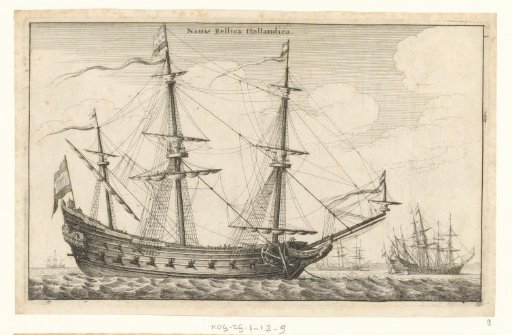 Dutch Warship Approaching a Naval Battle