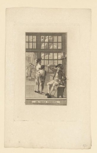 Men in an Office by a Harbour