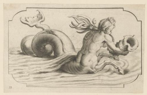 Sea Horse with a Male Upper Body