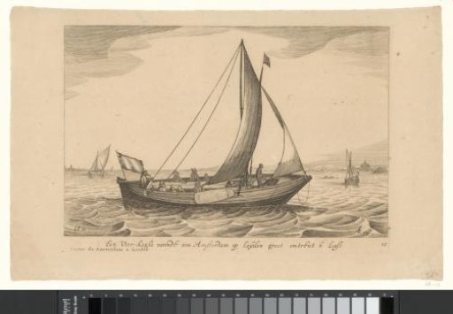 Ferry keel sailing between Amsterdam and Leiden