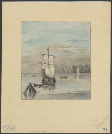 Sailing ship on the water