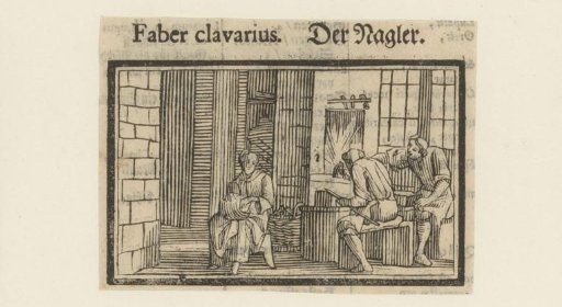 Man forging a nail