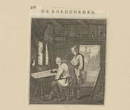 Embroiderer at work